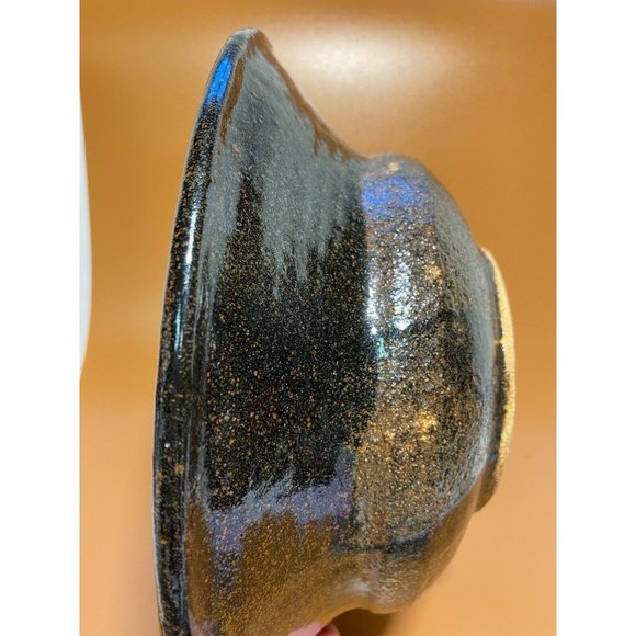 David Salk Early Pottery Bowl Circa 1960-70 Heavy Clay Signed Collector 10.5" - Picture 7 of 7